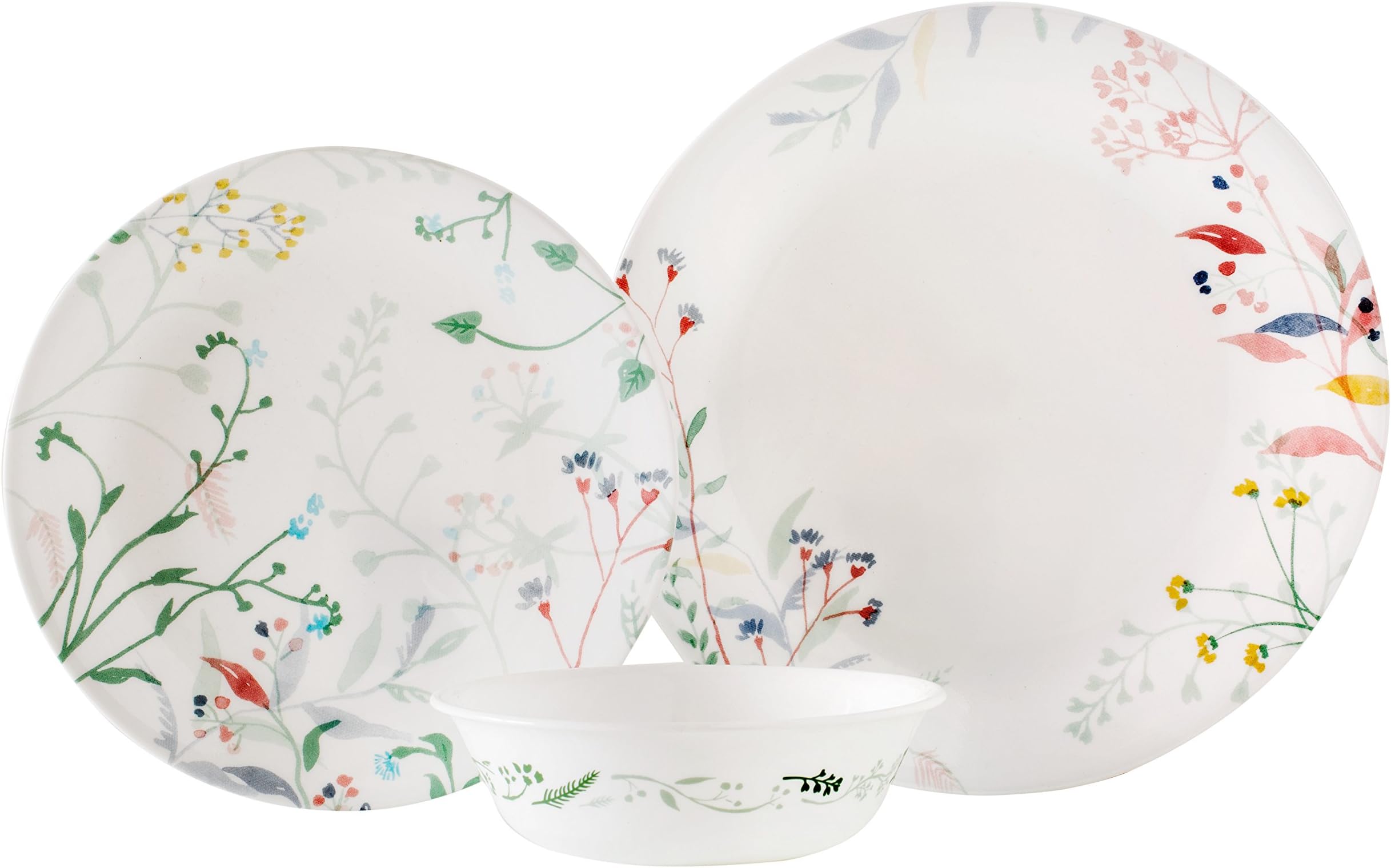 Corelle Monteverde Chip & Break Resistant 12pc Dinner Set, Service for 4, Multi-Colour, 27.94 x 12.38 x 26.67 cm