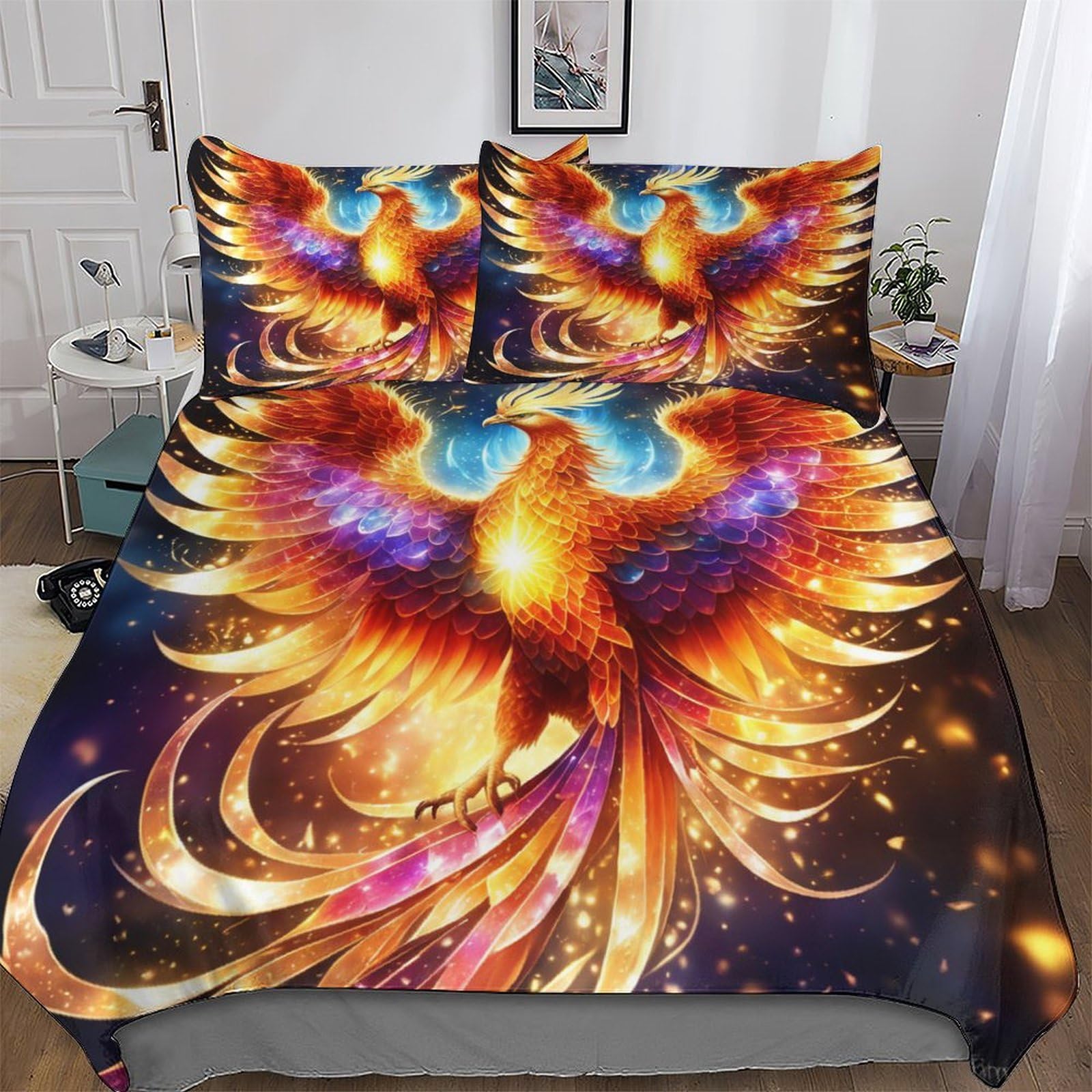 Housse couette king Phénix 220x240 pour une chambre d'enfant ou d'adulte moderne et cocooning