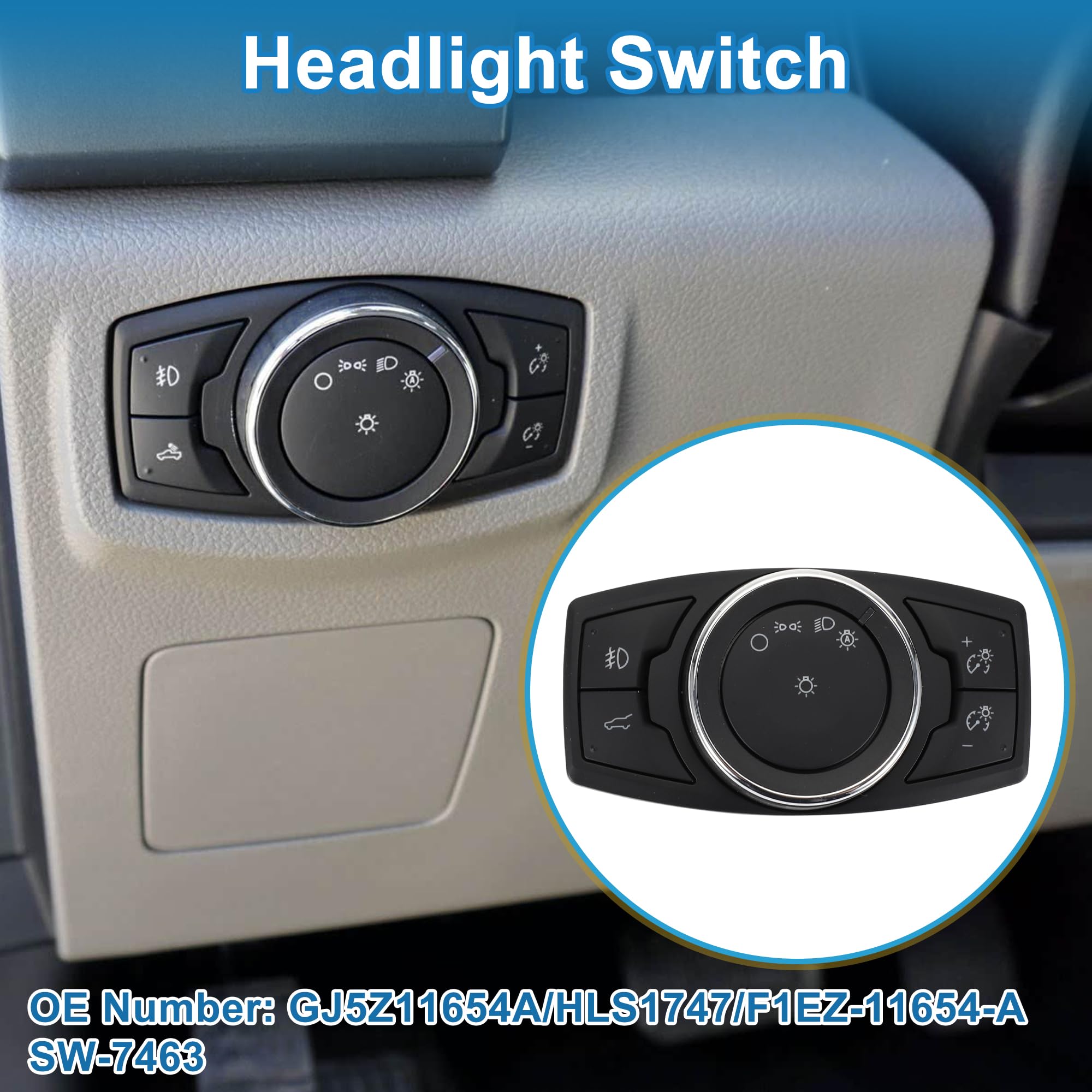 SWITCHRISE GJ5Z11654A Headlight Switch for Ford Focus 2013-2018