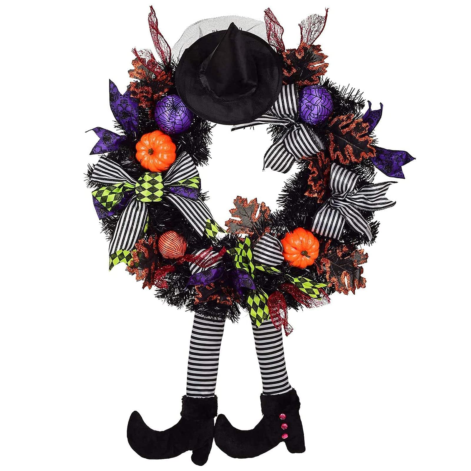 Amazon.co.jp: フロントドア用ハロウィンリース、25インチ ハロウィン