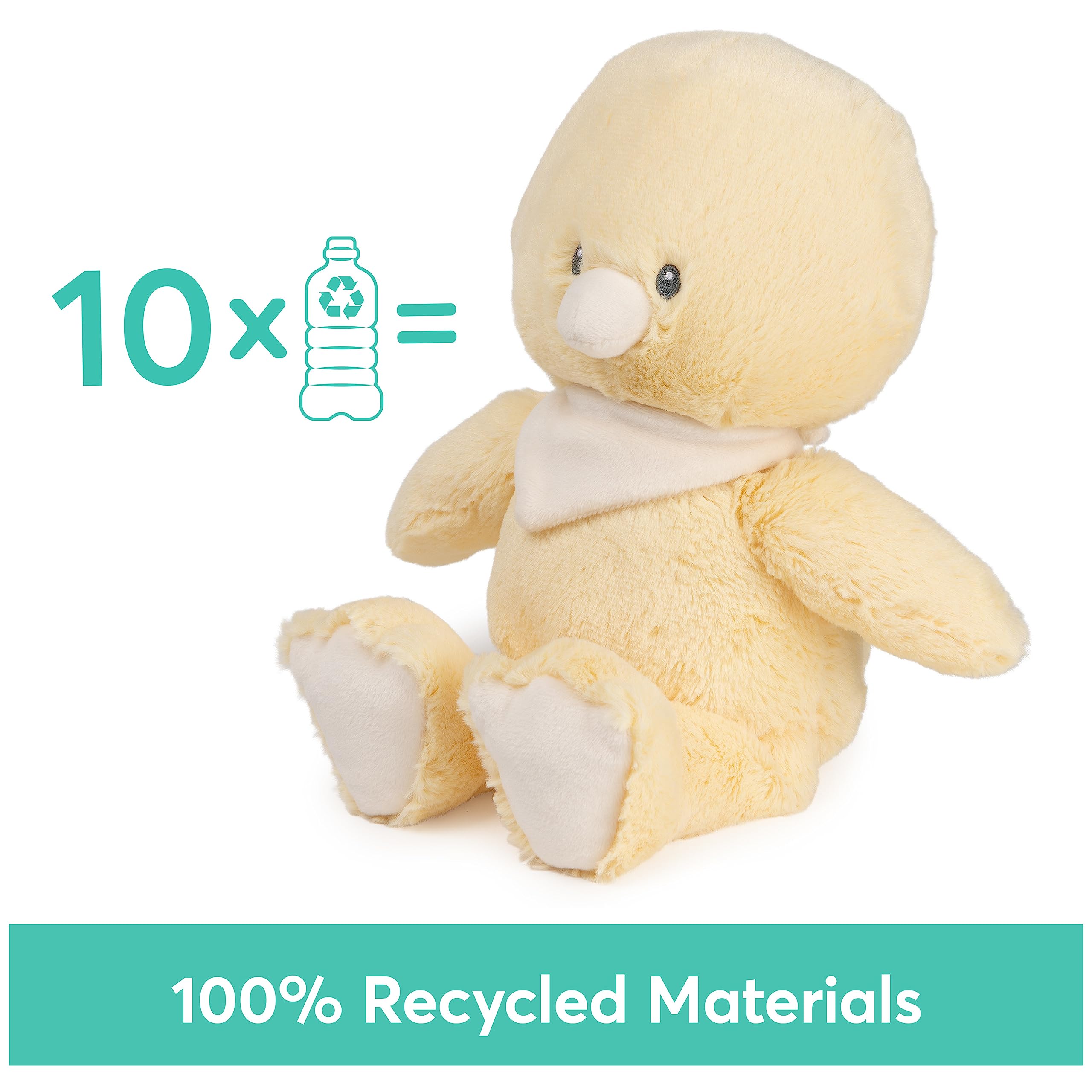 GUND Pluszowy pluszowy dla niemowląt, wypchane zwierzę wykonane w 100% z materiałów pochodzących z recyklingu, wiosenna dekoracja dla niemowląt i noworodków, żółty/kremowy, 33 cm