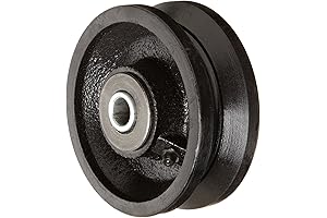 VIR-0415-08 4-Inch Diameter X 1.5-Inch Width Cast Iron V-Groove Wheel with Roller...