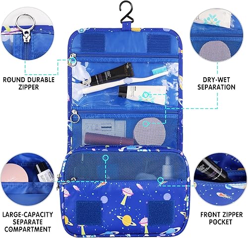 Miniatura 5 de Neceser colgante para niños para niñas y niños, Azul (Space Blue), Neceser colgante para niños
