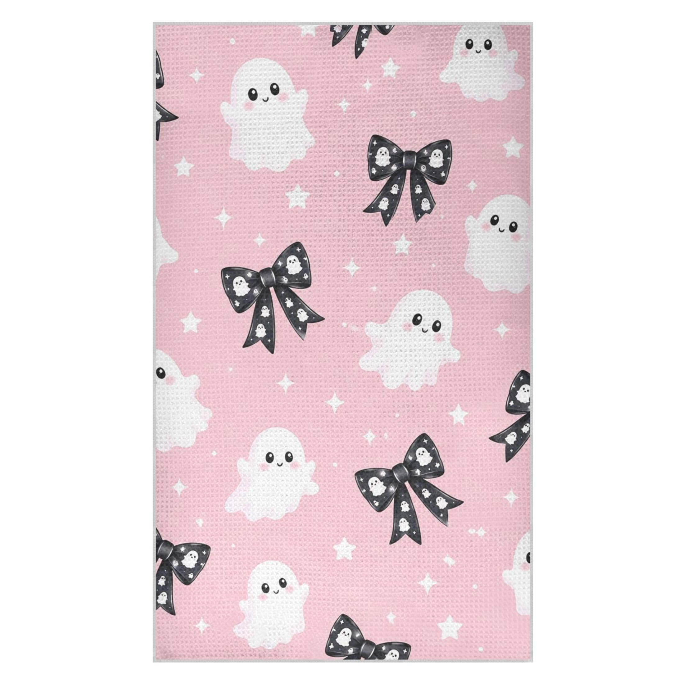 Fuauuyl Ghosts Kitchen Towel Waffle Weave Dish Towels Soft Absorbent Hand Towel Microfiber Lint Free Dish Cloths for Kitchen, 18x30 in