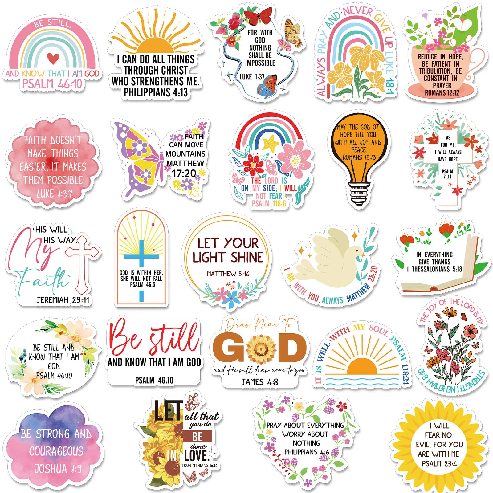 Sinmoe 24 Pieces Back to School Fridge Magnets for Girls Bible Verse Locker Magnets for Girls Cute Inspirational Quotes Refrigerator Decorations for School Classroom Whiteboard Office(Bible Style)