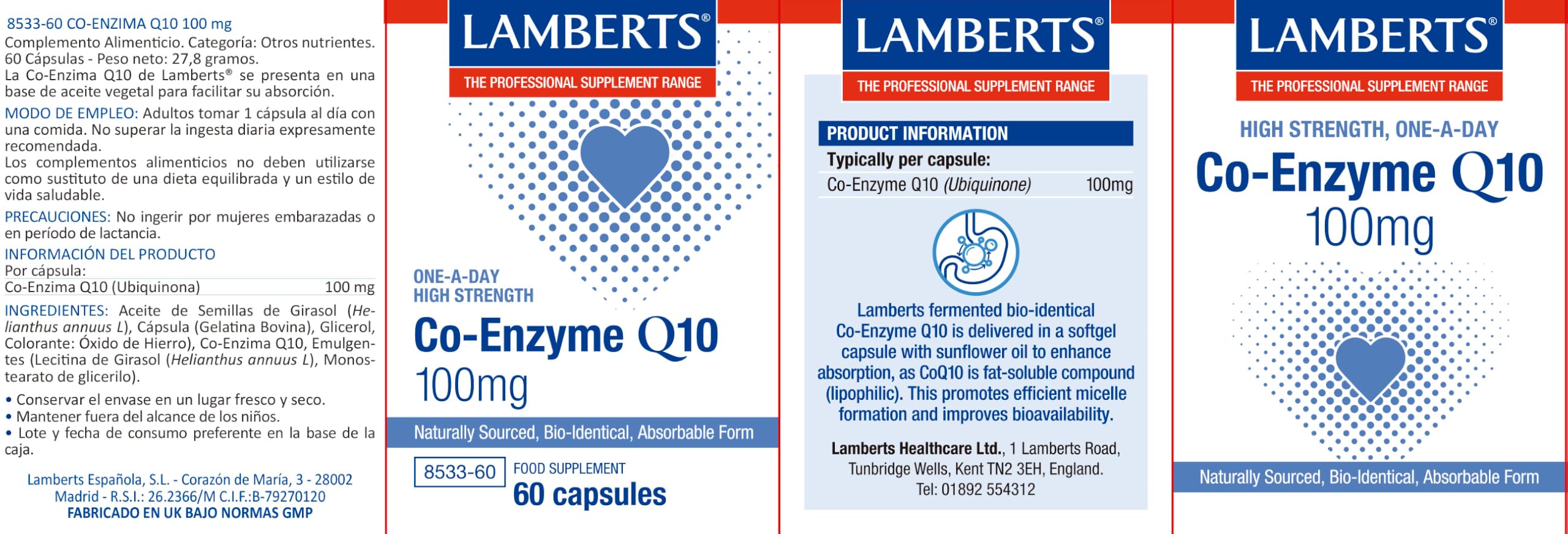 Lamberts Plus Coenzym Q10 100 Mg 60Cap