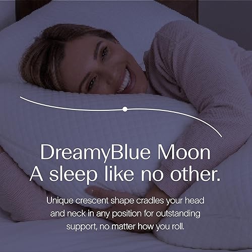 Miniatura 2 de DreamyBlue Almohada de luna  Loft ajustable, funda de lujo, espuma viscoelástica triturada  para dormir de espalda, de lado y de combinación