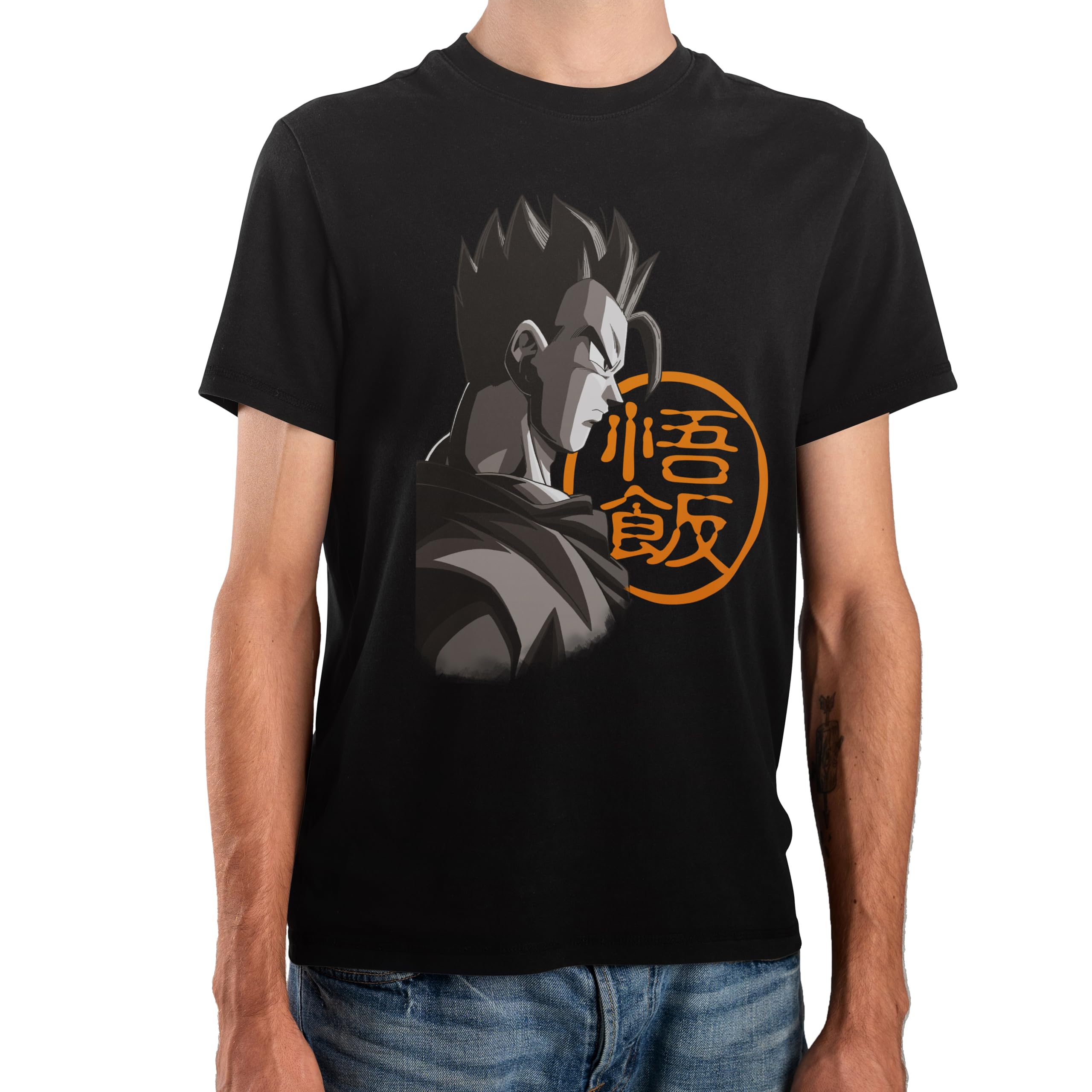 Dragon Ball Z Camiseta Hombre | Artículo Licenciado Oficial | Gohan | Negro | S, M, L, XL, XXL