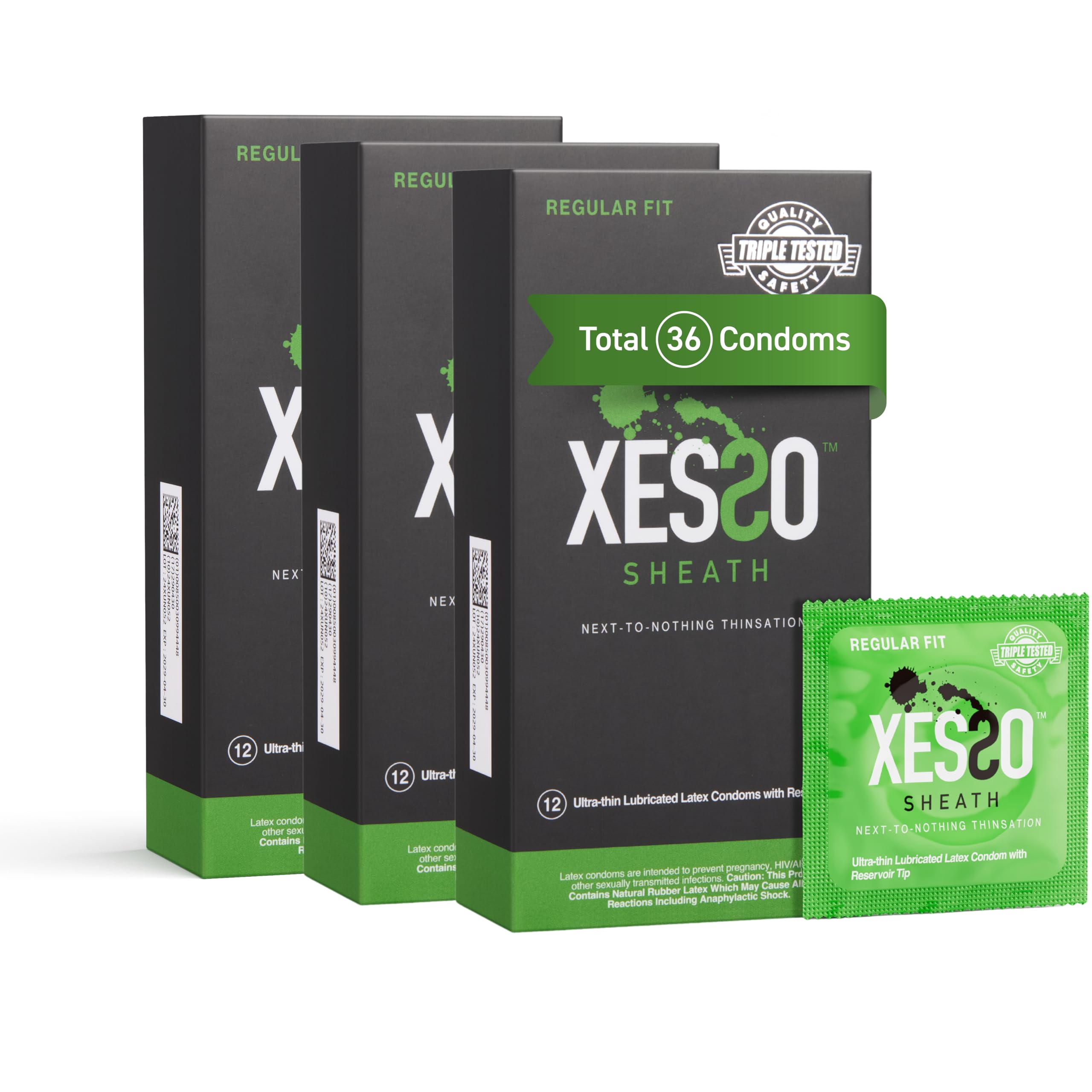 Amazon.com: XESSO Sheath Ultra Thin Lubricated Condoms with Reservoir Tip, 36-Pack, Regular Fit Natural Latex Male Condom with Silicone Base,Vegan-Friendly, Discreet Package : Everything Else Amazon.com: XESSO Sheath Ultra Thin Lubricated Condoms with Reservoir Tip, 36-Pack, Regular Fit Natural Latex Male Condom with Silicone Base,Vegan-Friendly, Discreet Package : Everything Else
