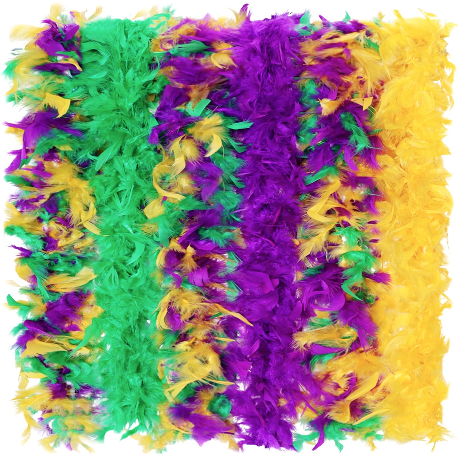 Gvhntk Lot de 6 boas colorés en plumes de dinde de 2 m - Accessoires de déguisement