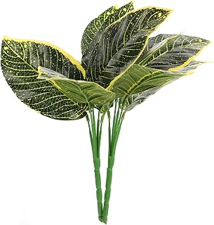 Cabilock Delicado 6 peças de ornamento de planta artificial folhas verdes simuladas decoração de plantas de bonsai