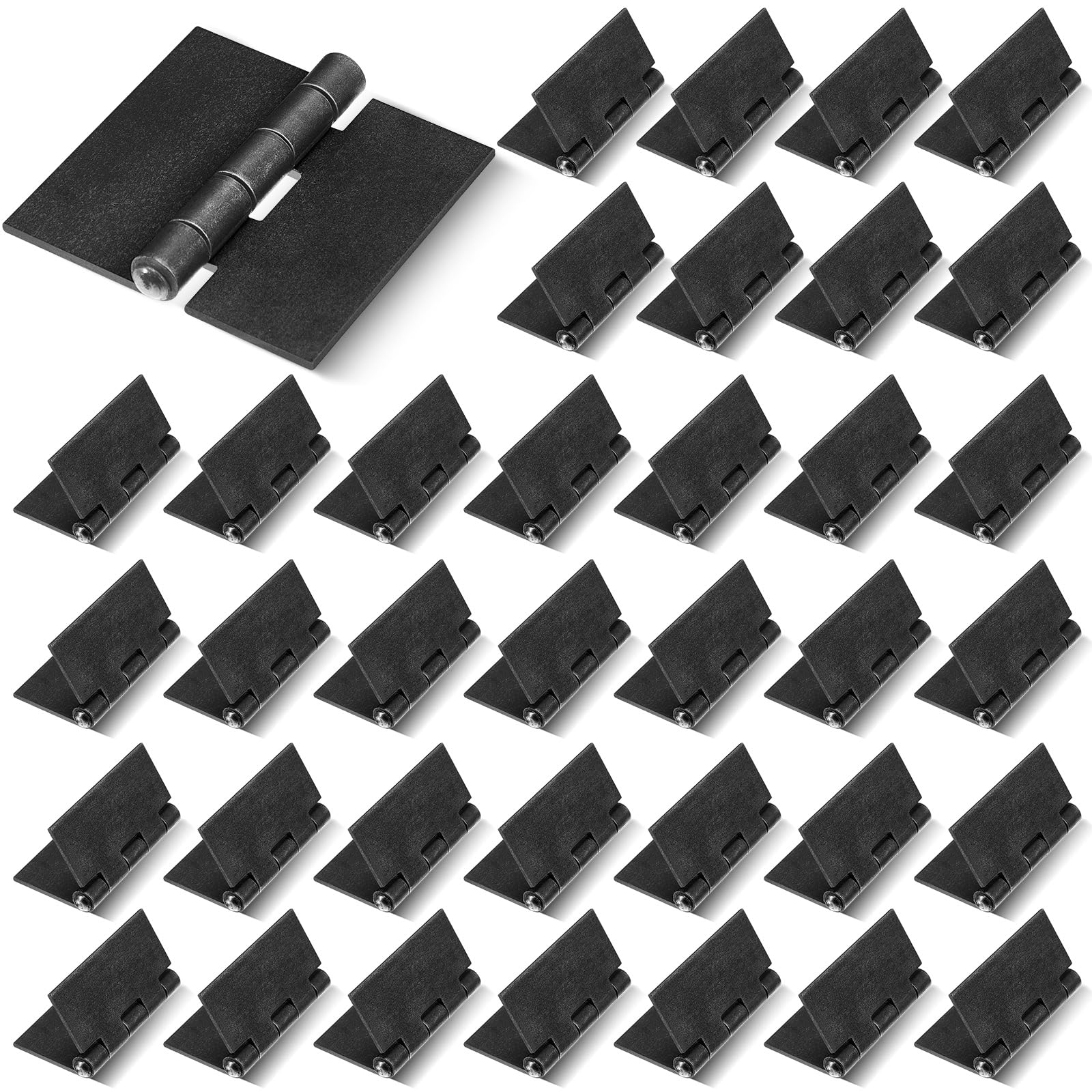 Therwen 32 Pcs Weld Hinges Heavy Duty Steel Butt Hinge, 3 Inches