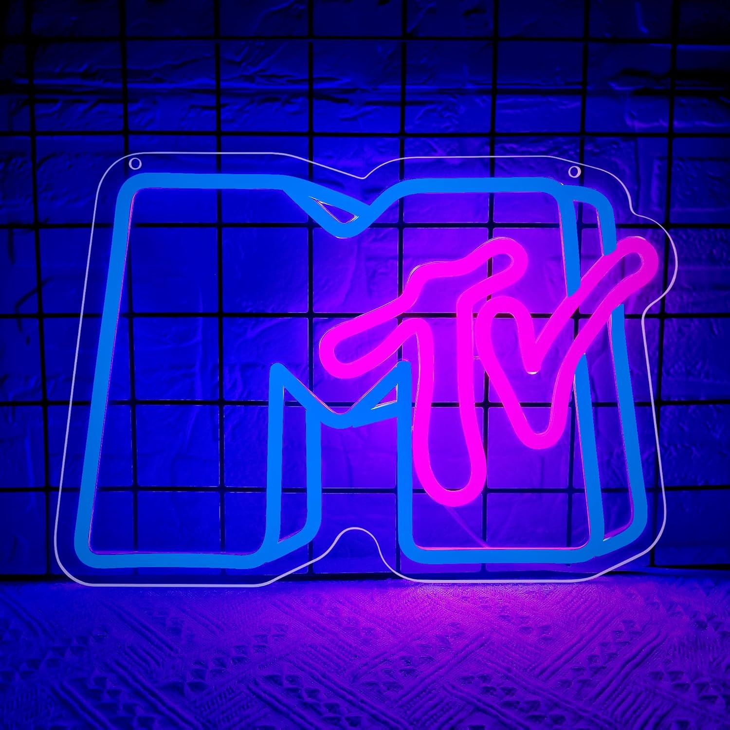 Music Neon Sign for Wall Decor Dimmable Music Neon Light Up Sign for Man Cave Neon Lights for Bedroom Led Neon Sign Suitable for Record Studio Bar Nightclub Party Concert Venue Size 13.77*9.64(P004)