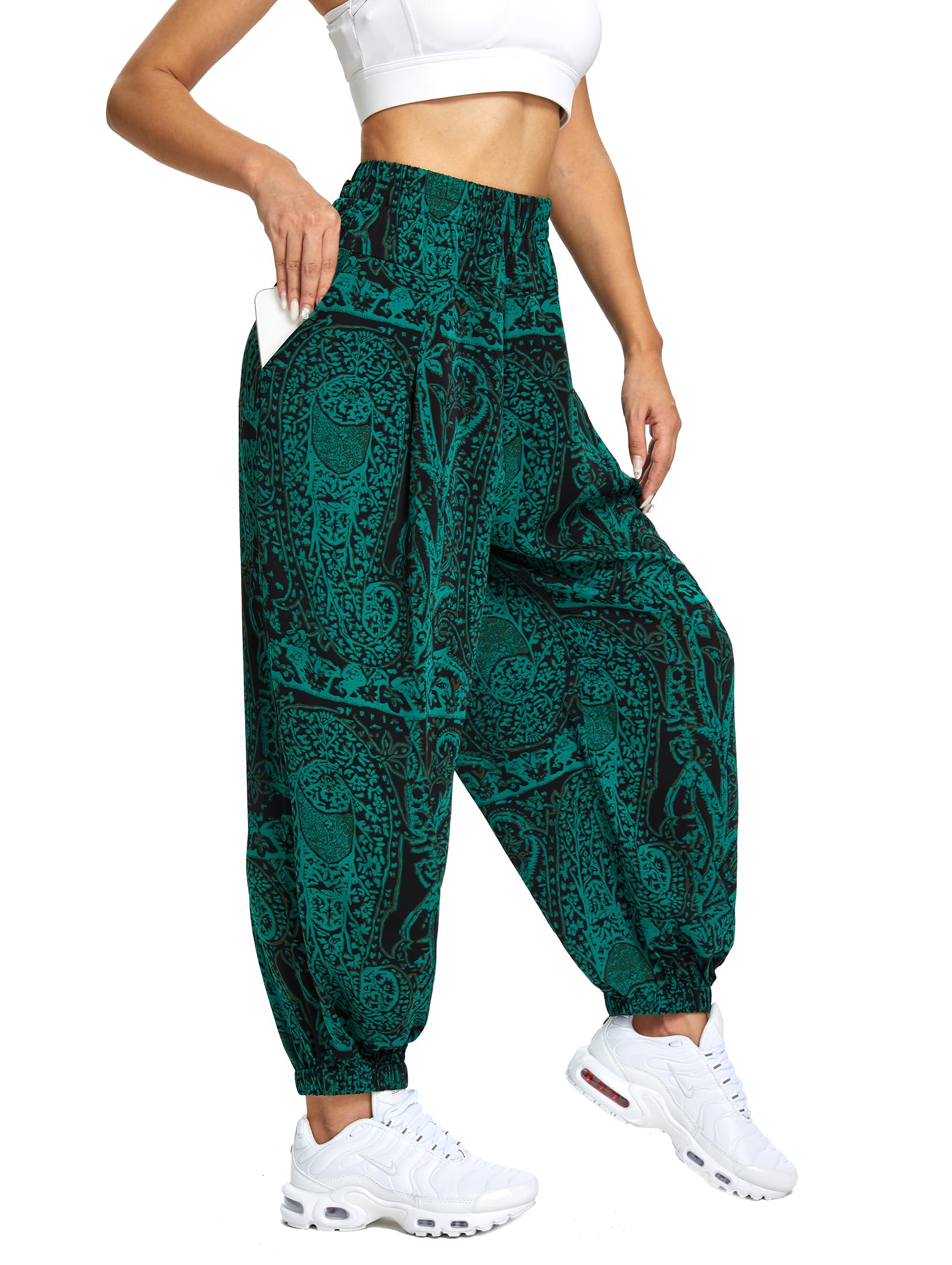Rexspek Yogahose Damen Lang Damen Leicht Yogahose Pumphose Hippie Hose Kleidung