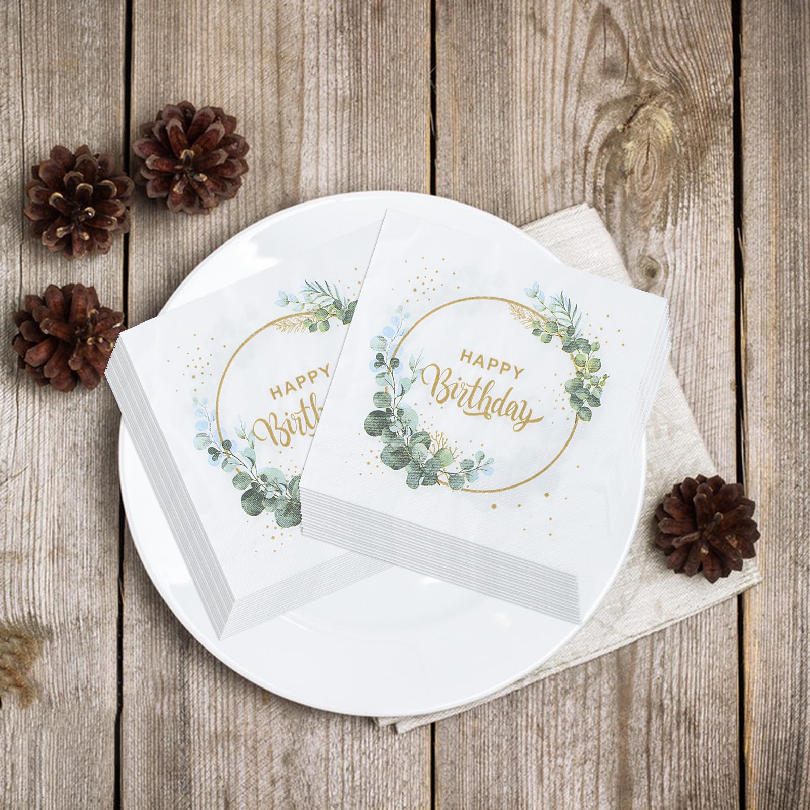 BURGEON Lot De 60 Serviettes De Table Pour Communion, Baptême, Avec Confettis, Décoration De Table Pour Communion, Confirmation, Baptême Et Plus Encore