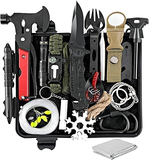 Gifts for Men Dad Husband, Survival Gear and Equipment 20 in 1, Emergency Escape Tool with Axe, Cool Gadget Birthday Ideas...