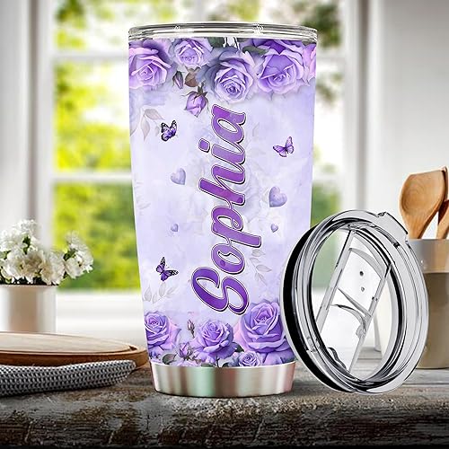 Miniatura 5 de Regalo personalizado de pastor alemán para mujeres, mamá, hija, vaso aislado de acero inoxidable de 20 onzas, taza de café, taza de viaje, botella