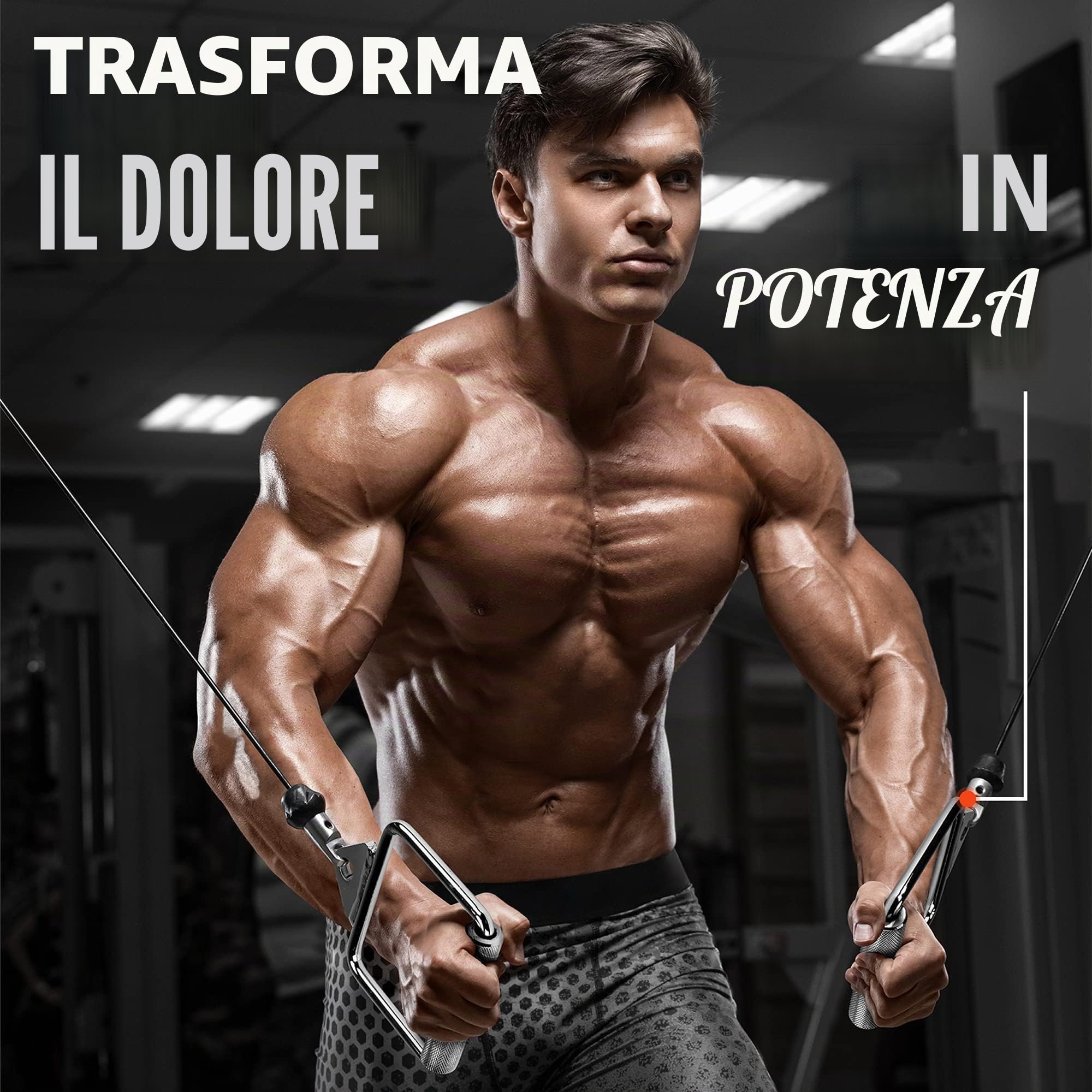 Yes4All Attacco per Cavo con Impugnatura a Doppia D, Impugnatura a Singola D per l'Allenamento con i Pesi, Accessori per Macchine a Cavo per la Palestra di Casa