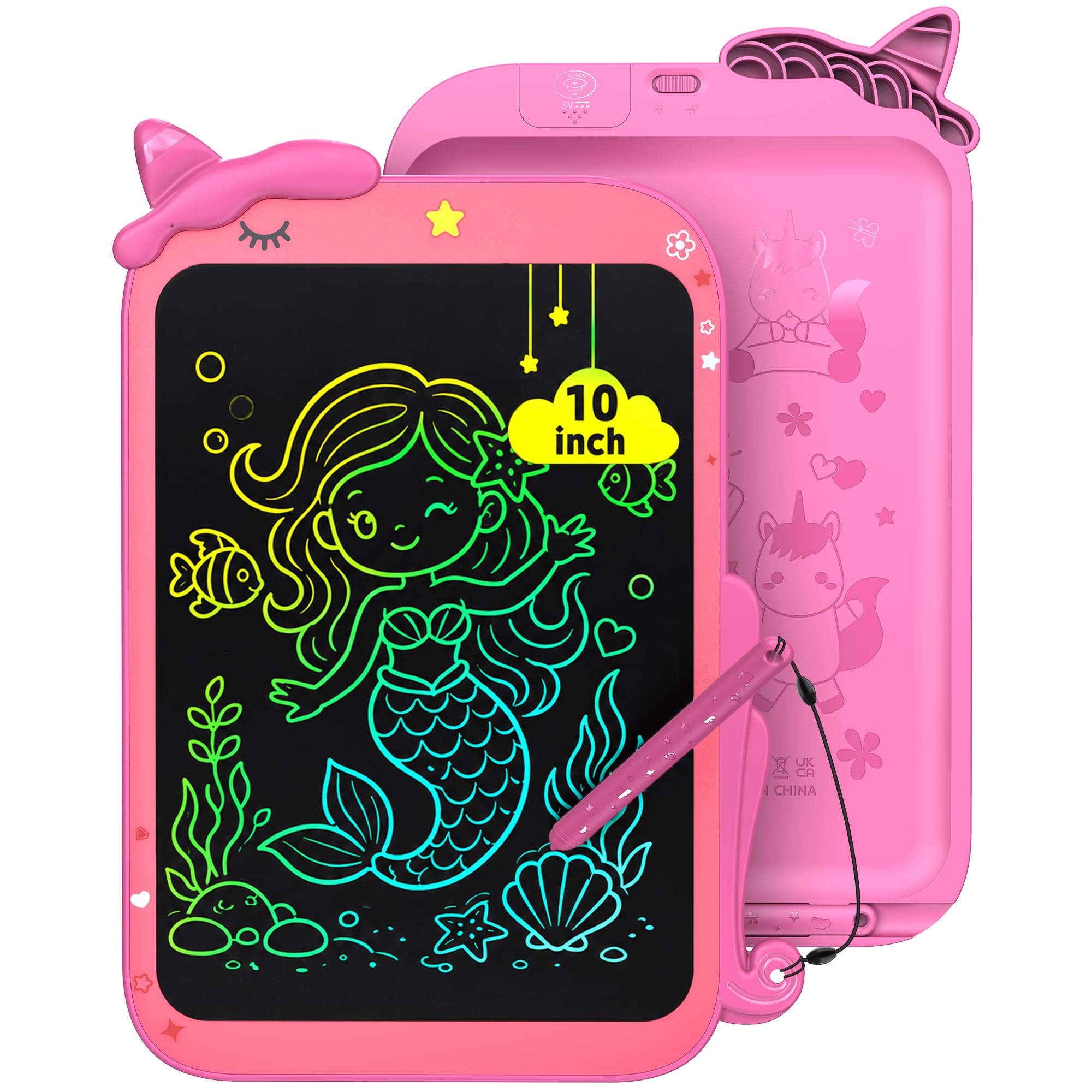 ORSEN Toys for 3 4 5 6 7 8 Year Old Boys Girls Gifts, LCD Writing Tablet 10inch Kids Toys Doodle Board, Dinosaur Drawing Pad for Kids 3 4 5 Year Old Boy Girl Birthday Gifts (Pink) — image 1