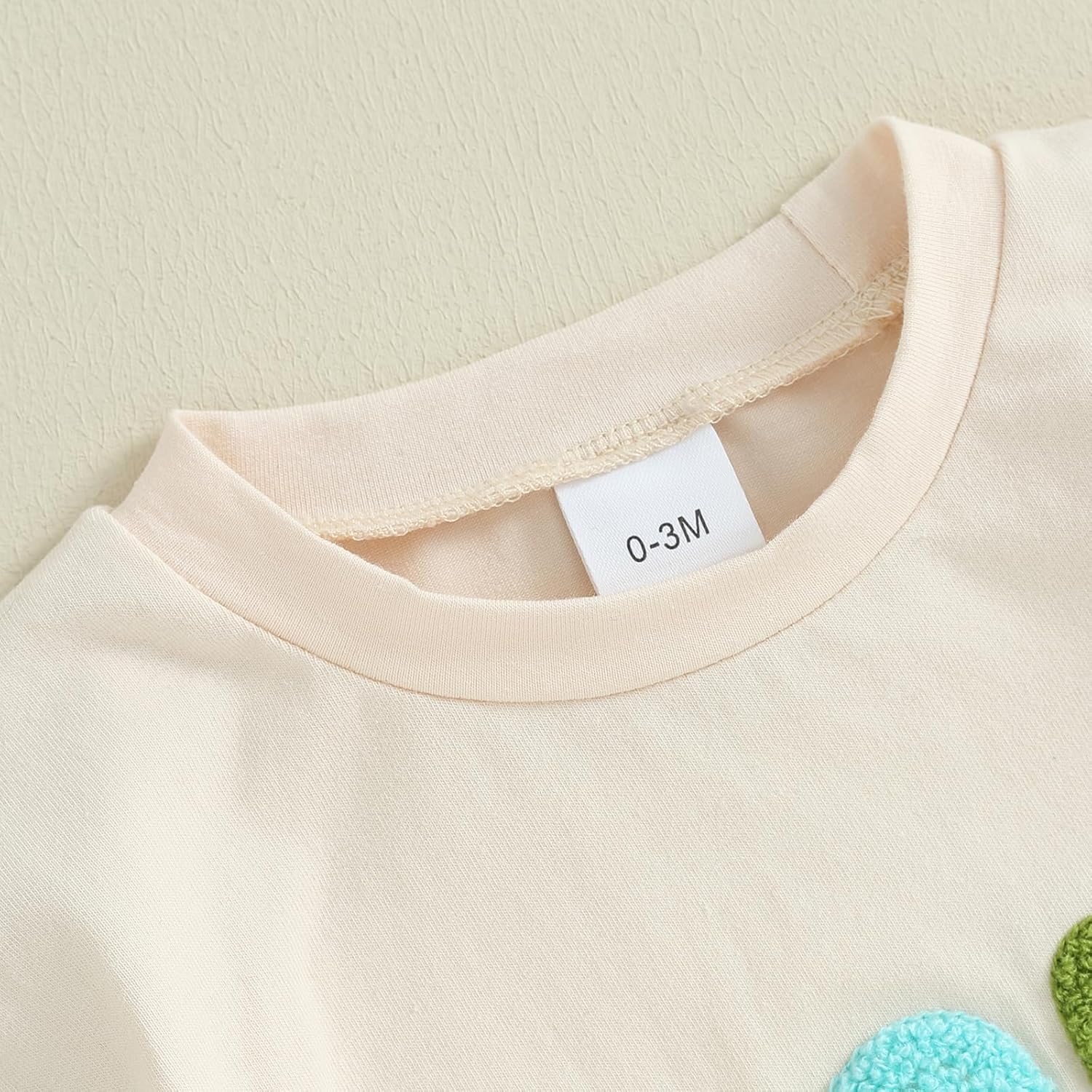 Hnyenmcko Newborn Baby Girl Boy Summer Clothes Short Sleeve Letter Print Bubble Romper Oversized T-Shirt Bodysuit Top Outfit - Image 3