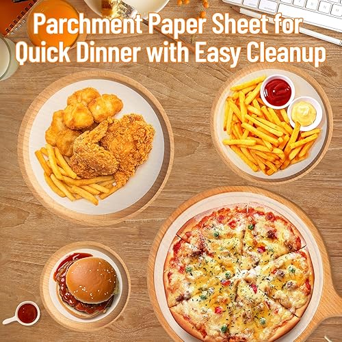 Miniatura 4 de ISKYBOB 200 hojas redondas de papel pergamino, 4 pulgadas, 6 pulgadas, 8 pulgadas, 10 pulgadas, 4 tamaños, forros para tartas, a prueba de grasa,