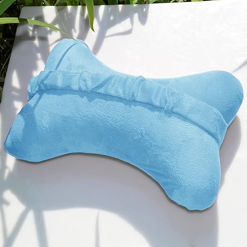 Miniatura 2 de Bookishbunny Almohadas de cuello de viaje con forma de hueso de perro de espuma viscoelástica para automóvil, autobús y camión, comodidad para