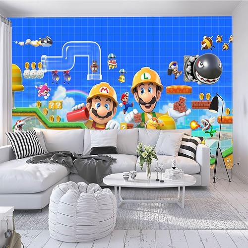 Vista 86 de Murales de pared de tamaño personalizado, anime de juegos 3D, murales de pared autoadhesivos extraíbles para despegar y pegar, papel tapiz 3d Juego