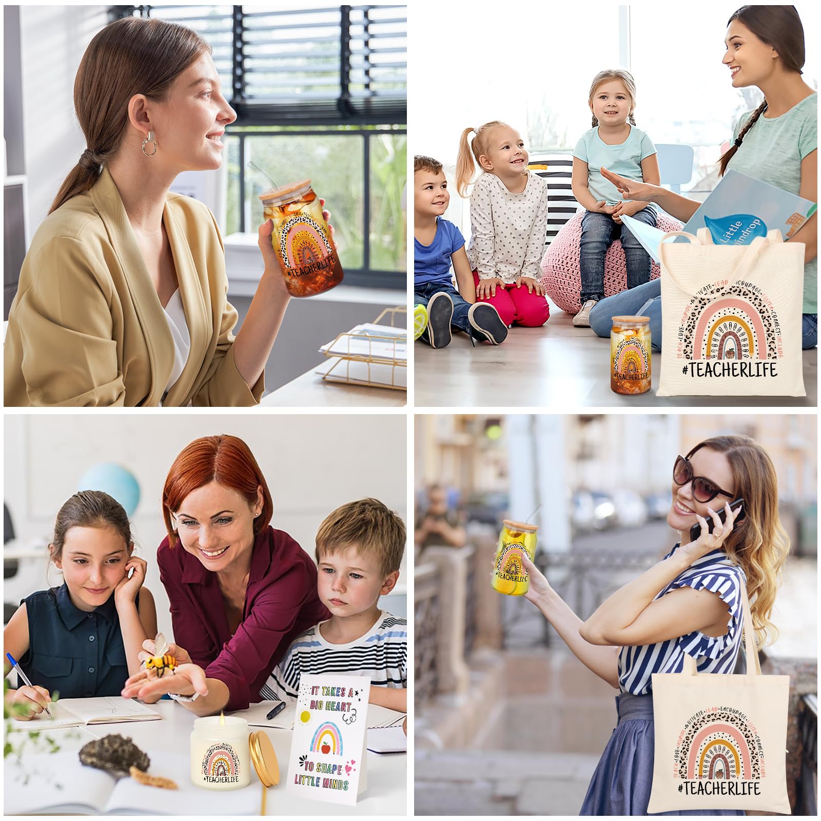 Cadeau pour enseignante pour femme, cadeau de rentrée scolaire, boîte cadeau de fin d'année, paniers de remerciement, cadeaux de Noël pour enseignants