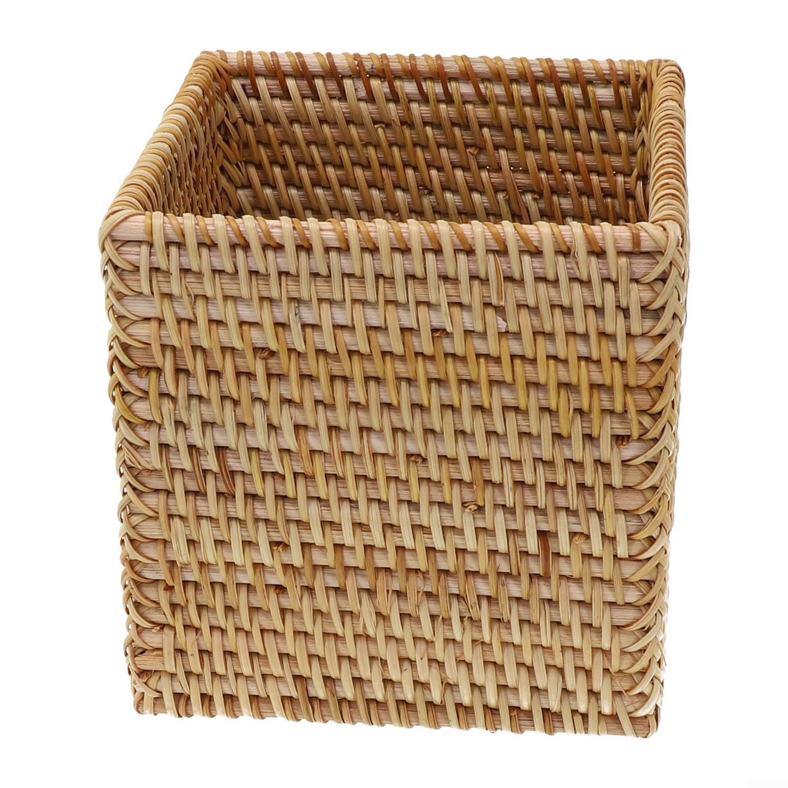 Housse Boîte à Mouchoirs Rotin Zilimontt 14x14x14 Cm - Déco Rustique Salle De Bain Bureau
