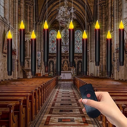 Miniatura 8 de Paquete de 4 velas eléctricas de ventana de Navidad con sensor del atardecer al amanecer, velas de ventana con base chapada en níquel con bombillas