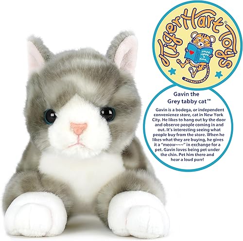 Miniatura 2 de Gavin The Grey Tabby Cat - Peluche de 13 pulgadas