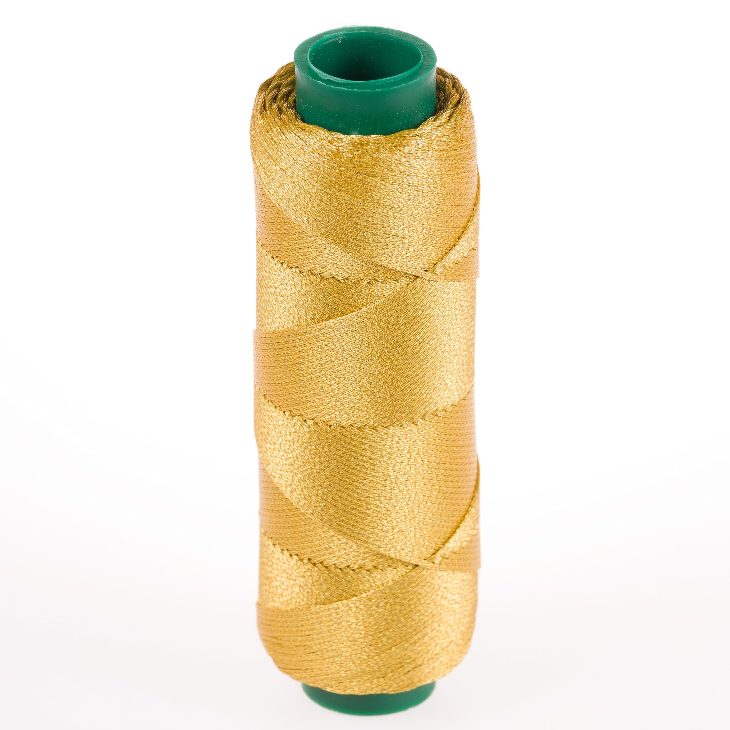 Shelver Gold 1Mm String, Metallic Waxed Thread, Twine, Cord For Jewellery Making, Decorating, Crafting, Leather Work - 100M (Dark )