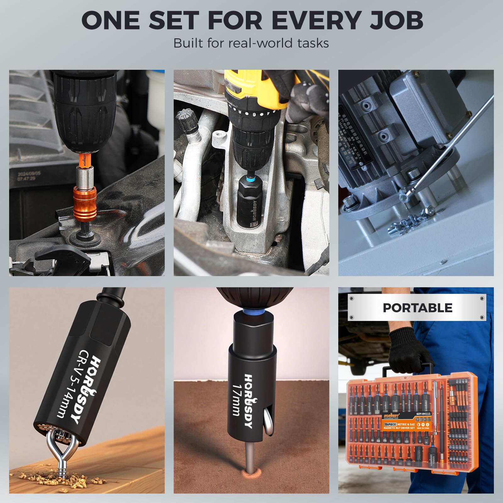 Amazon.com: Upgraded 79-Piece Magnetic Impact Nut Driver Set