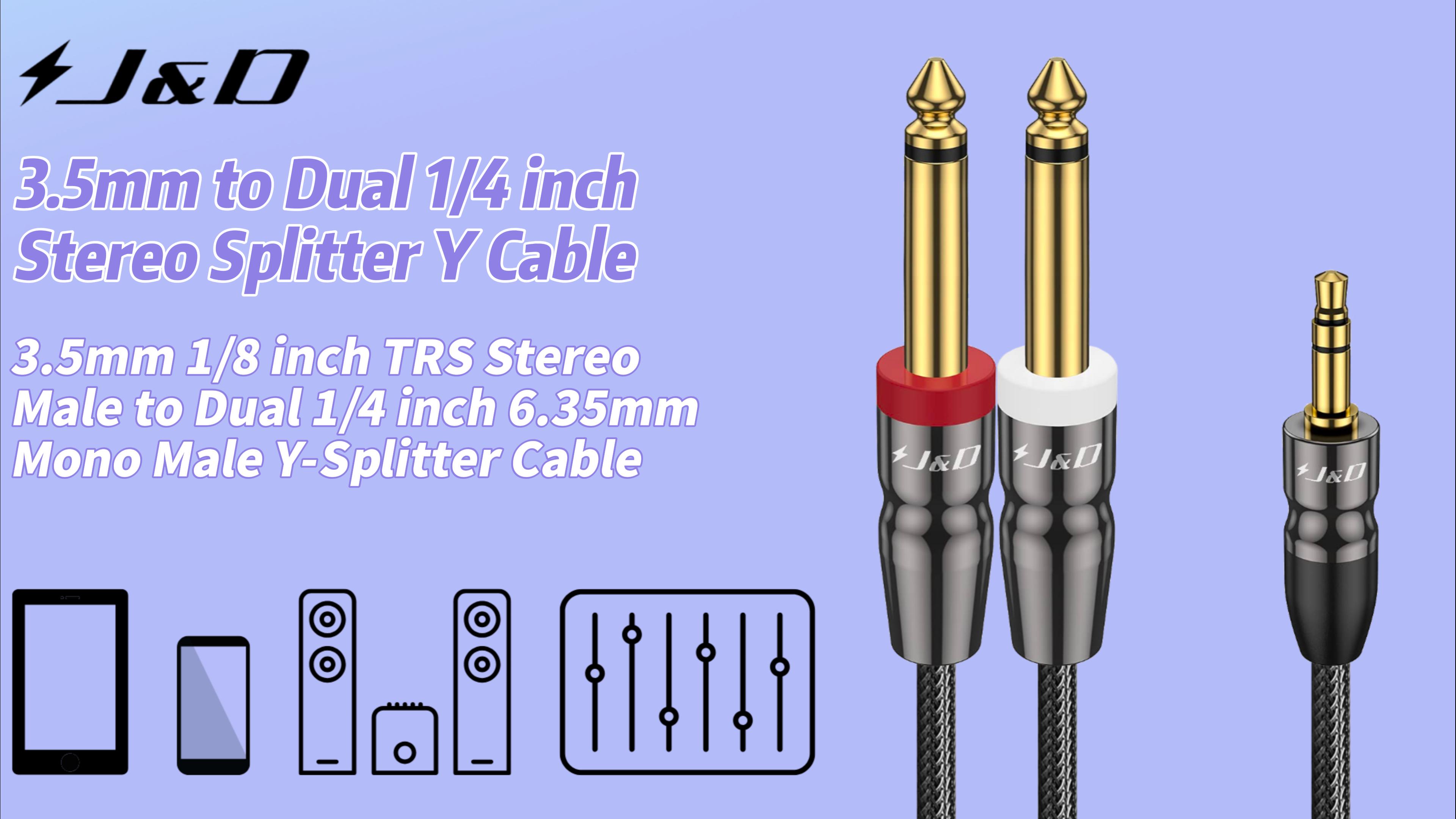 Amazon.com: J&D 3.5mm to Dual 1/4 inch Stereo Splitter Y Cable