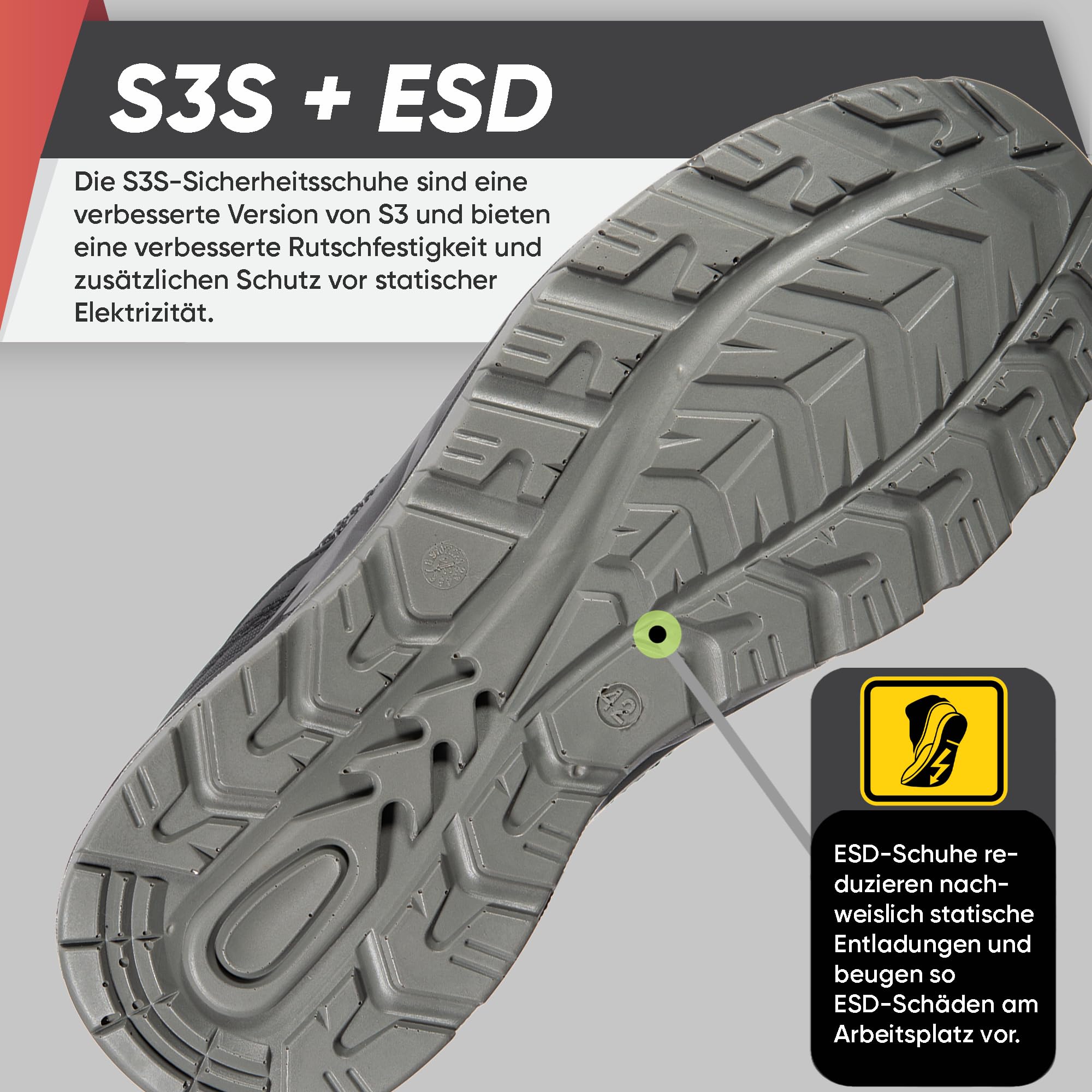 BWOLF Skyler S3S Arbeitsschuhe Herren S3S Sicherheitsschuhe Herren S3 PUTEK wasserdicht, rutschhemmend 4x4 Grip Tech, Ergo Sohlen (Schwarz, EU Schuhgrößensystem, Erwachsene, Numerisch, M, 40)