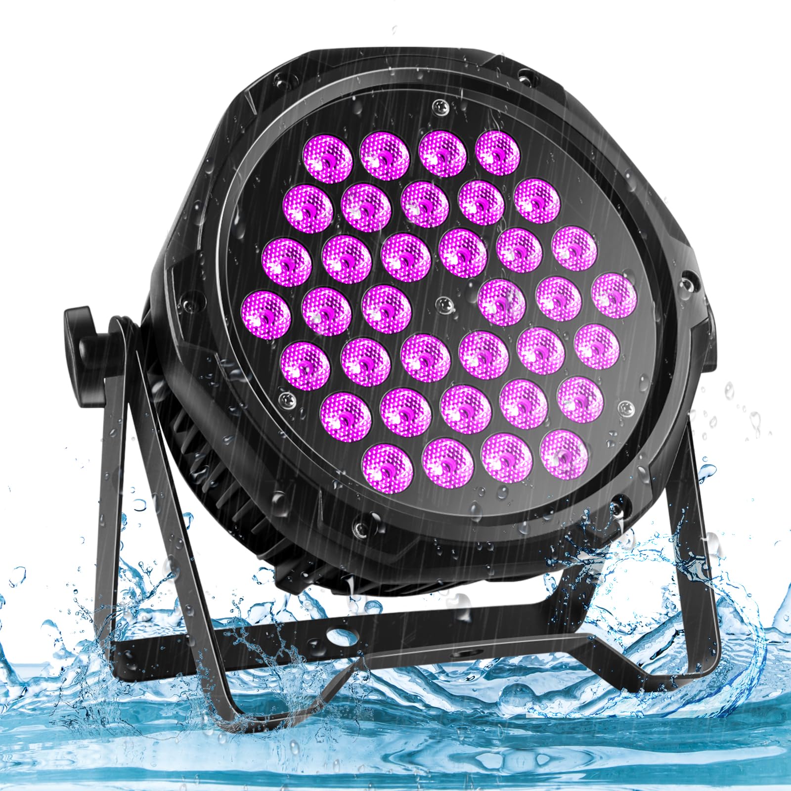 108W LED Par Strahler IP65 Wasserdichte, RGB 36 LED Bühnenlicht Outdoor D MX 3/7CH, Discolicht Partylicht für Regentage Events DJ Show Party Festivalauftritte Halloween Weihnachten