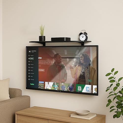 Miniatura 9 de mount-it LCD LED Plasma TV Wall Mount Bracket para cable Box reproductor de DVD Stereo Componentes Shelf Negro