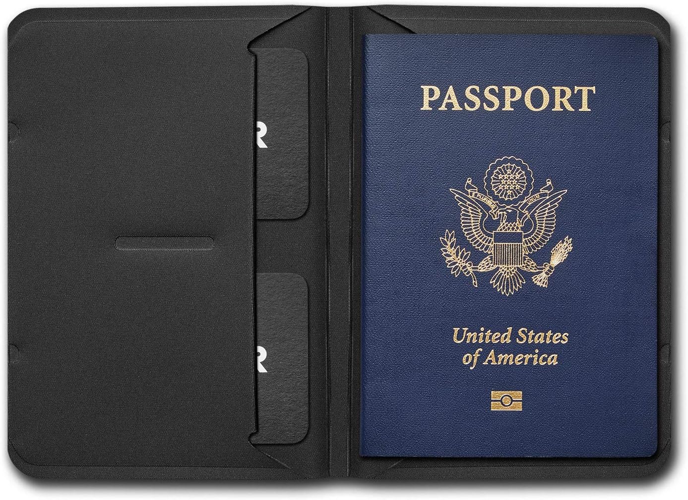 WAYFINDER - Borderless - Minimalist Slim Passport and Notebook Holder For Men - Black