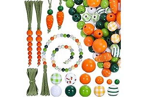 Whaline Rustic 220 Easter Wood Beads DIY Easter Crafts Making