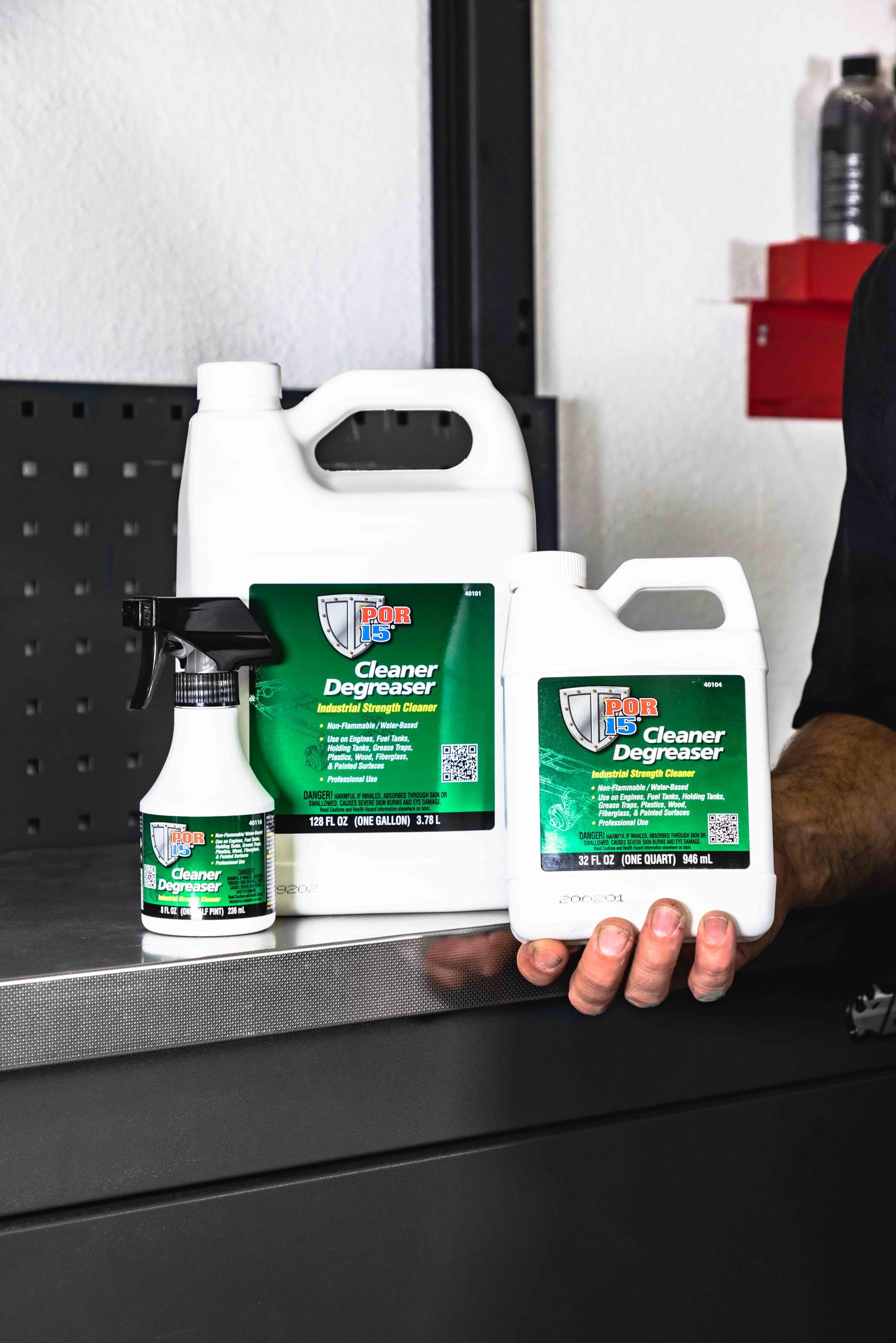 POR-15 Stop Rust Preparation System - Cleaner Degreaser and Metal Prep, Non-flammable and Water-based, 32 Fluid Ounces, 1-quart each