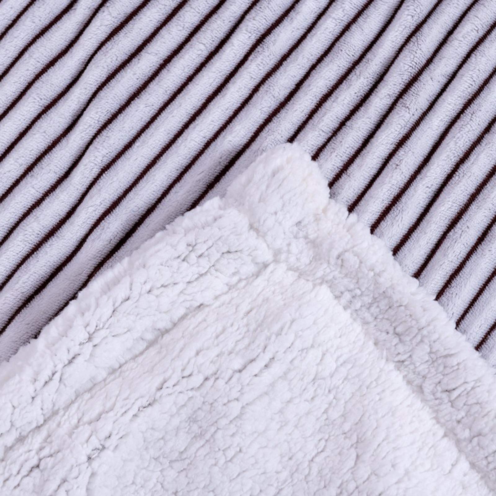 Manta para sofá Sherpa, manta de forro polar súper suave, cálida y esponjosa, reversible, para cama y sofá (150 x 120 cm) 001-150 x 120 cm