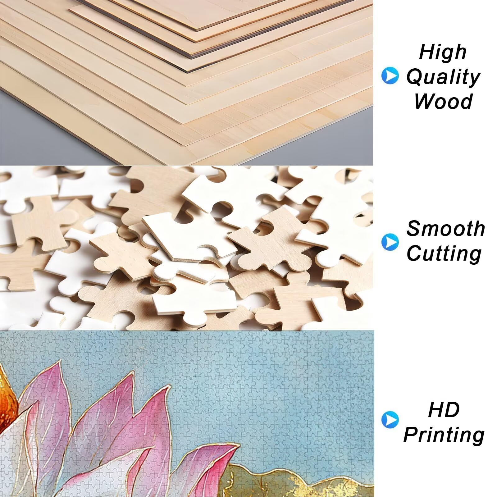 Puzzle 5000 elementów kwiatów, drewniane puzzle lotos dla dorosłych, puzzle z wykwintnym opakowaniem, rodzinne gry edukacyjne, puzzle do dekoracji wnętrz, pomysł na prezent dla kobiet, prezent dla