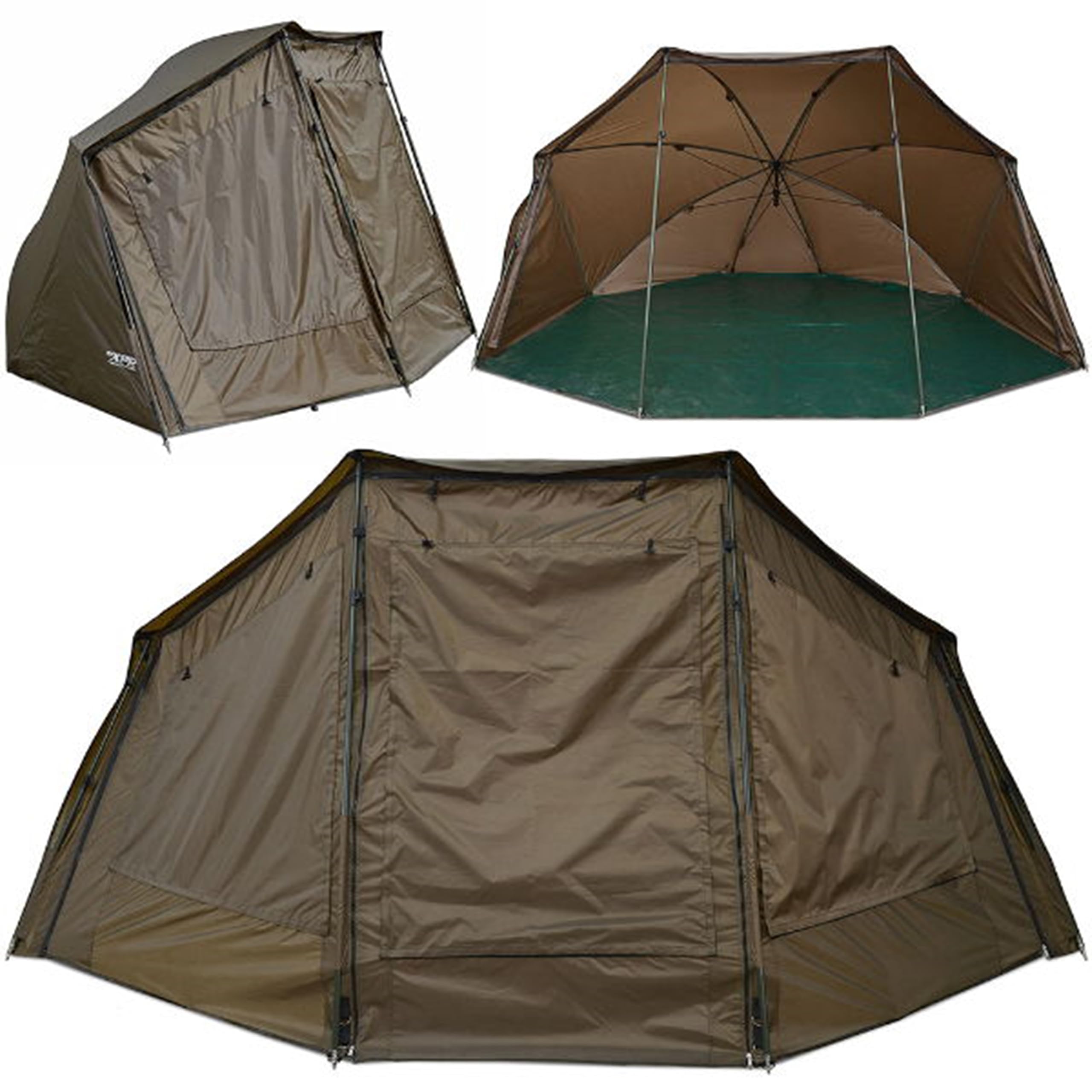 NGT XPR Brolly Shelter System Carp Fishing Bivvy 60" With Storm Poles Wide