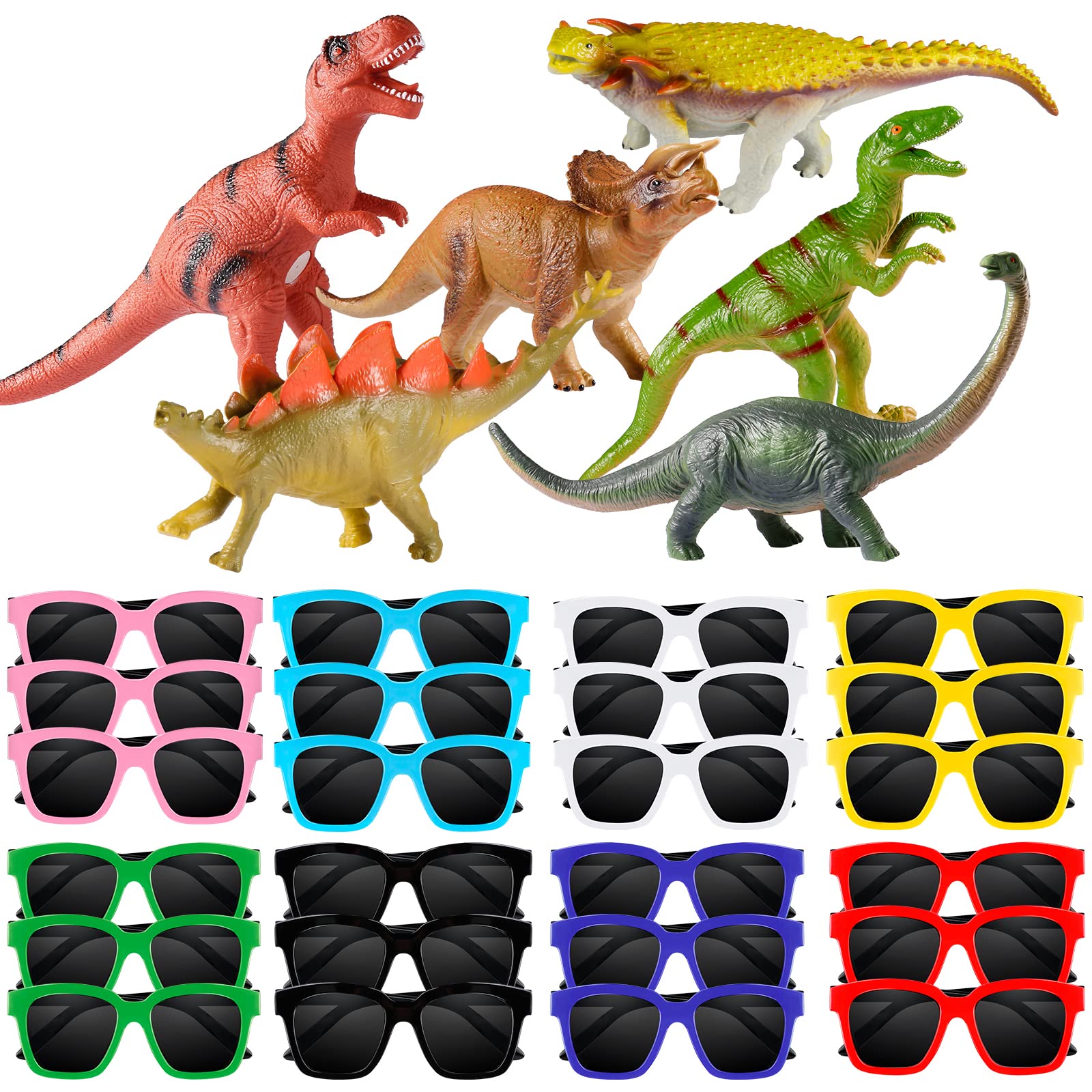 Tepsmigo Soft Dinosaur Toys and Kids Sunglasses Bulk