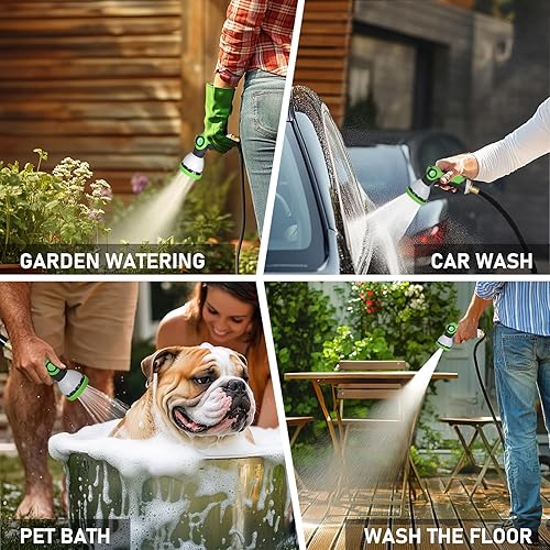 Miniatura 8 de Tuyeho Carrete de manguera de jardín retráctil de 100 pies, carretes de manguera de agua resistentes para montaje en pared con sistema automático de