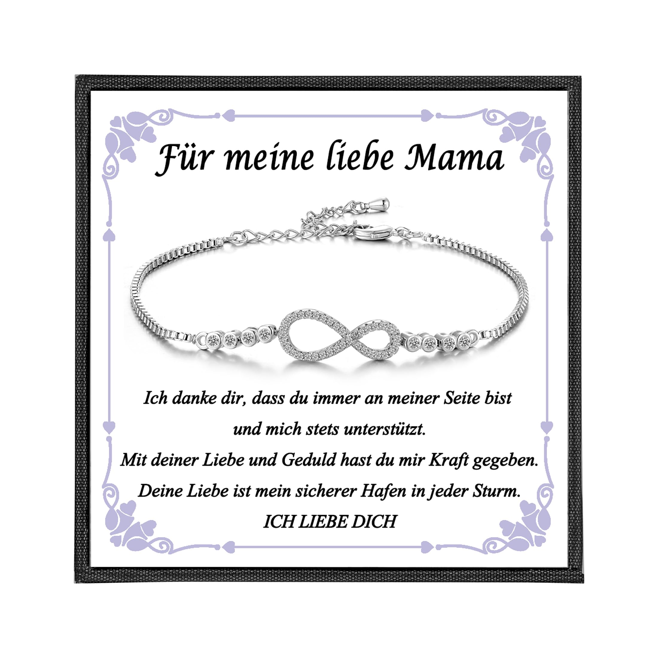 USEEDOVIA Unendlichkeitszeichen Armband für Mama, Infinity A
