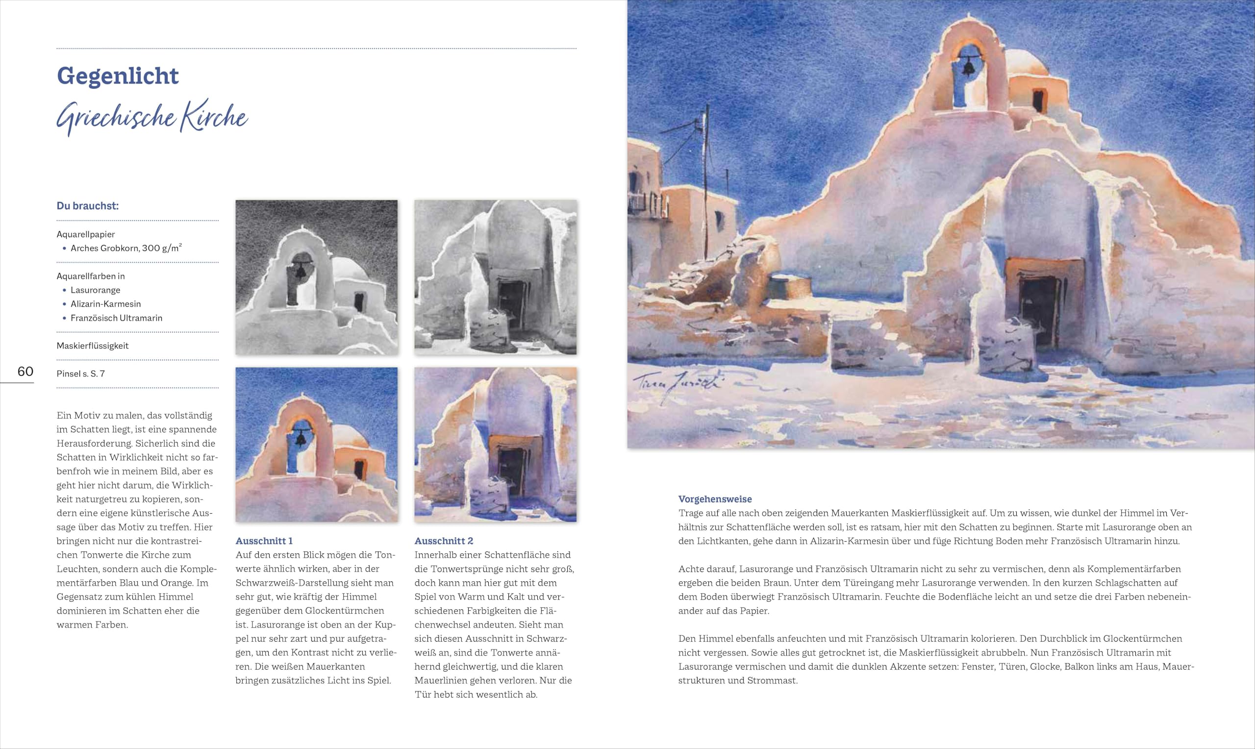Aquarell-Buch – Mein Atelier Aquarellmalerei Licht & Schatten: Stimmungsvolle Bilder Schritt für Schritt mit Aquarellfarben malen. Detailliertes Praxiswissen mit fundierten Anleitungen.