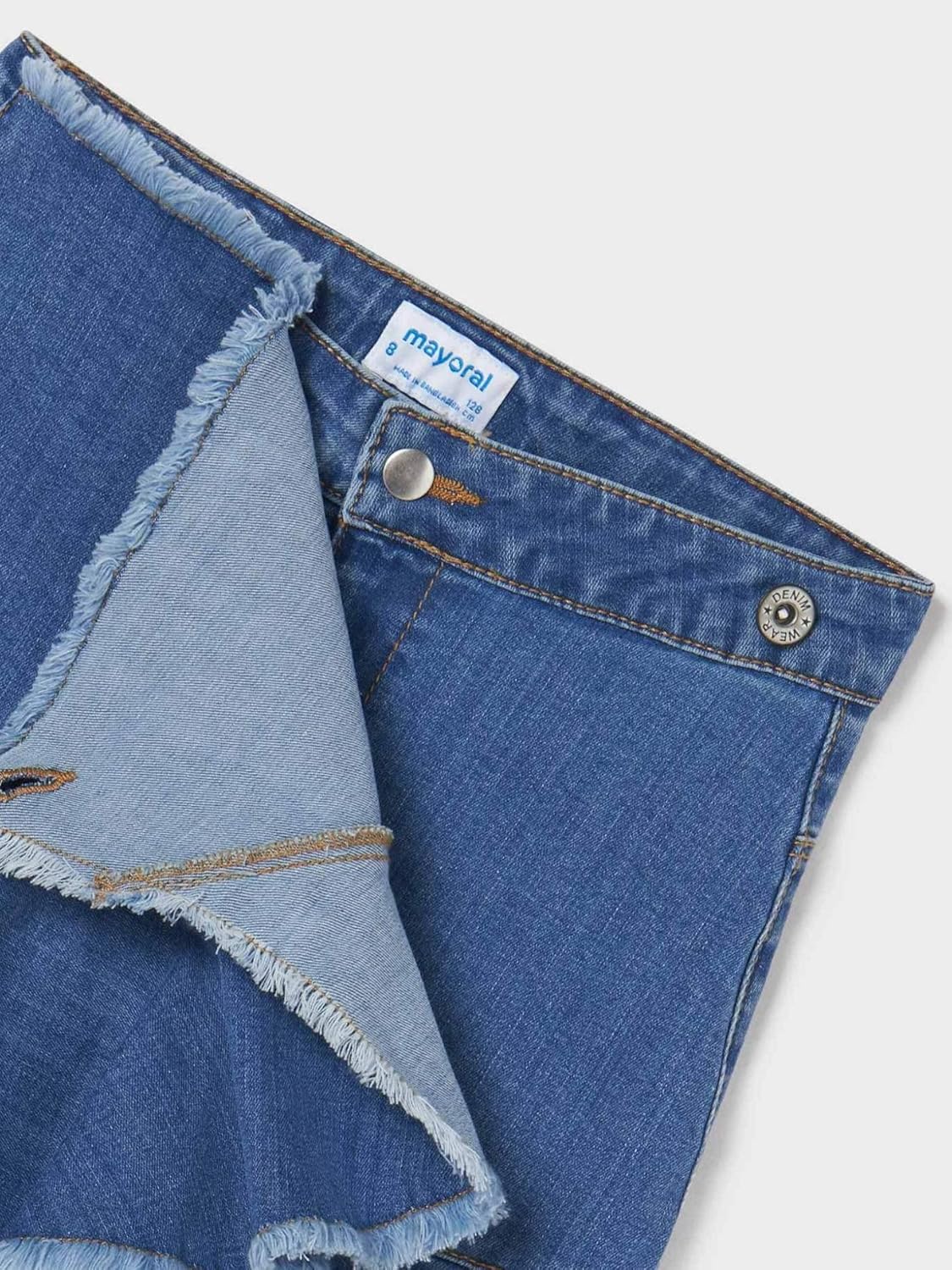 Mayoral Ruffle Skirt for Girls Denim