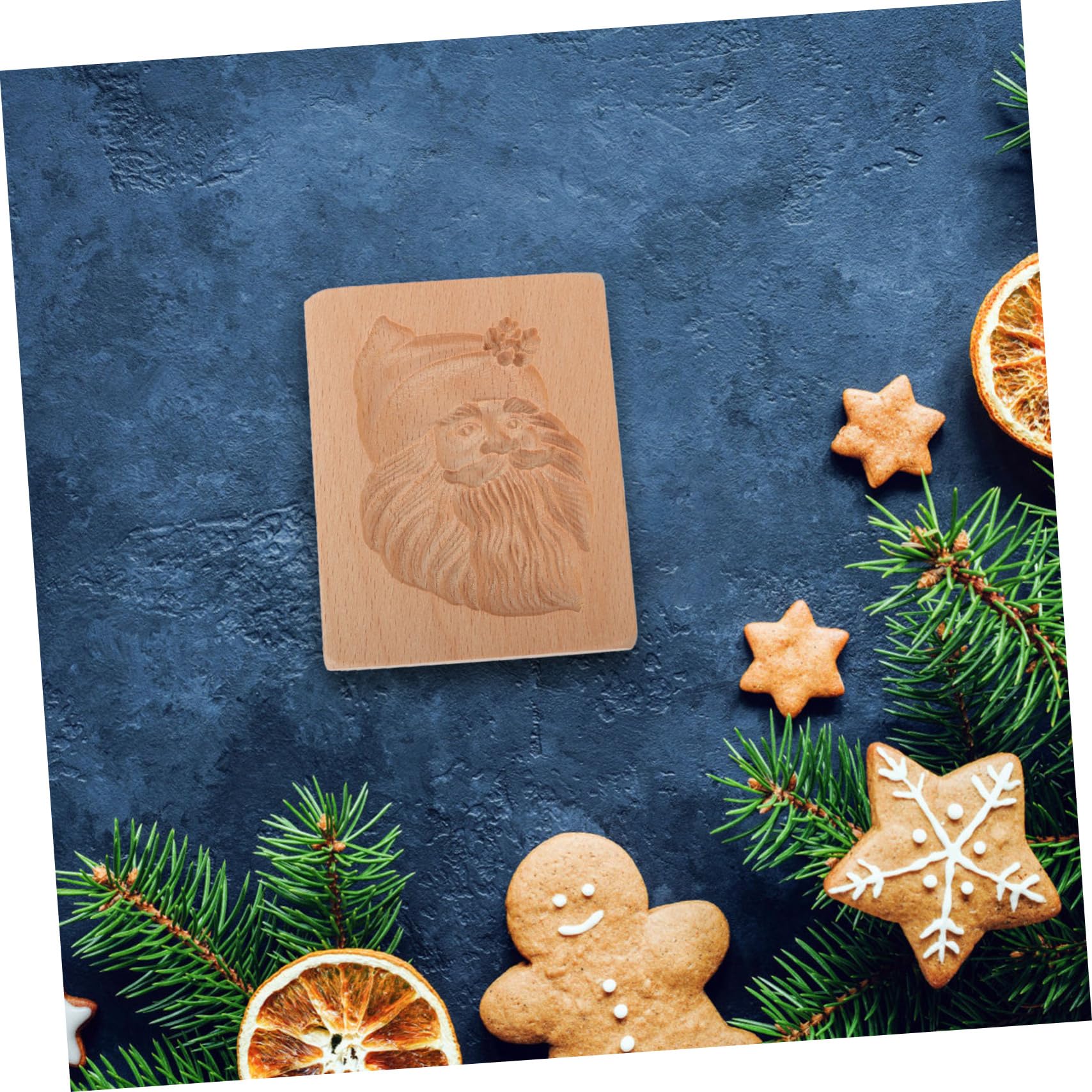MAGICLULU 3 Pièces emporte-pièce en bois Pâtisserie homme cookie diplômé empreneurs à biscuits emporte piece pere noel moule gateau noel moule gateau de de Noël à biscuits