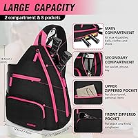 Vista 2 de Bolsa de Pickleball AEROBIX para Mujeres y Hombres, Mochila de Pickle Ball - Cremalleras Mejoradas, Gran Capacidad, Bolsillo Acolchado para Pala